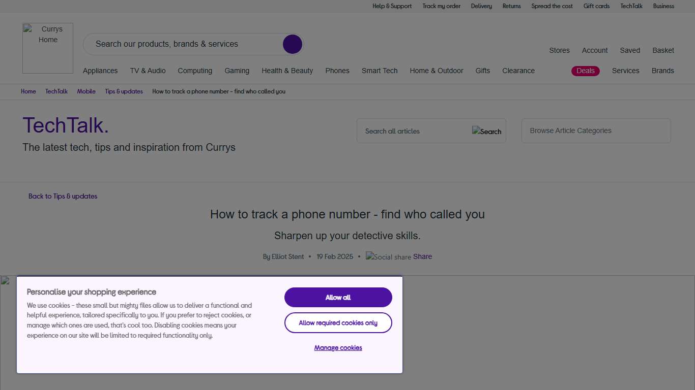 How to track a phone number - find who called you | Currys